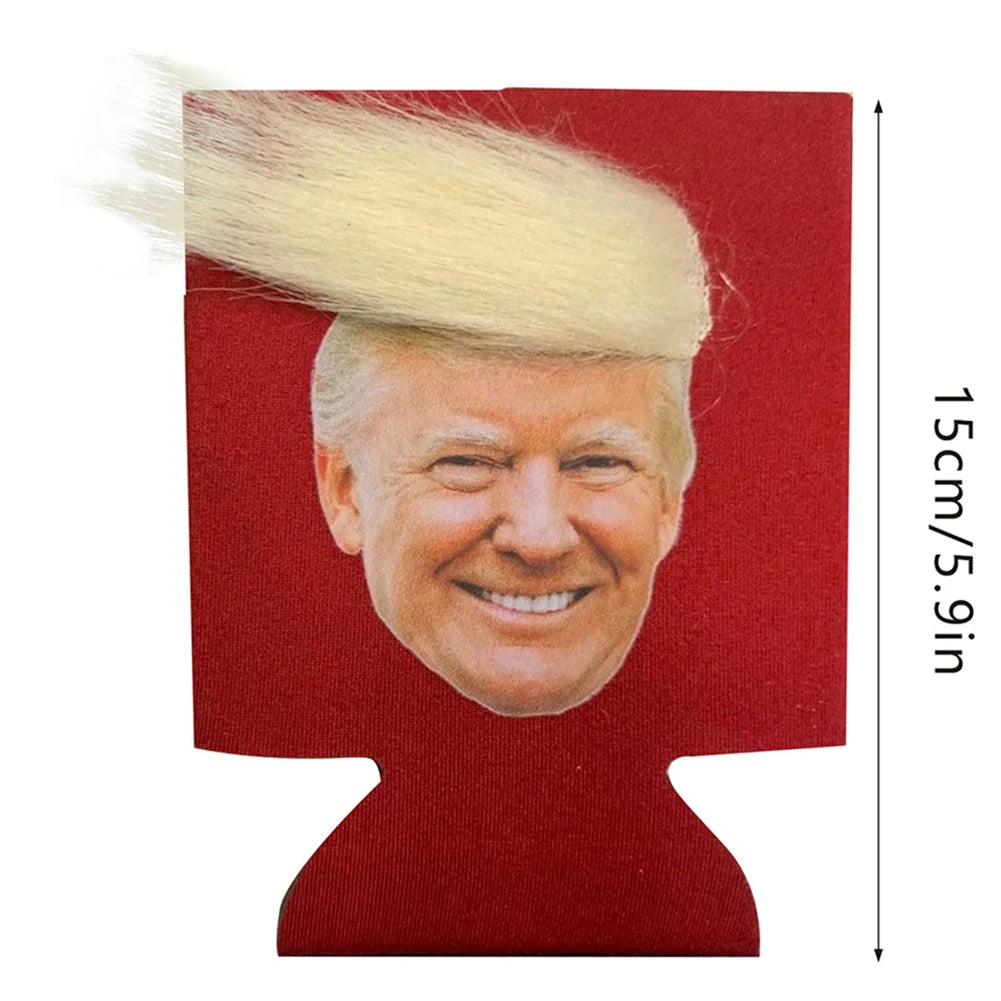 Trump Funny Hair Beer Can Cooler