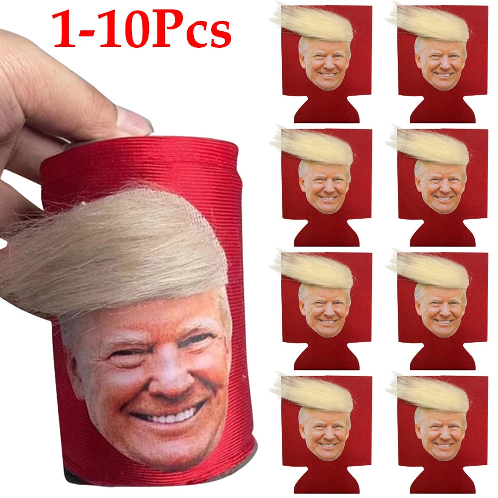 Trump Funny Hair Beer Can Cooler