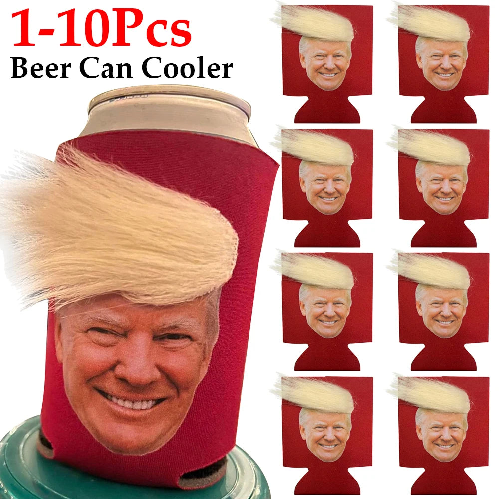 Trump Funny Hair Beer Can Cooler